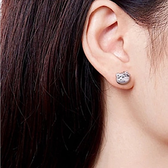 Hello Kitty Sterling Silver Stud Earrings - Picture 3 of 7